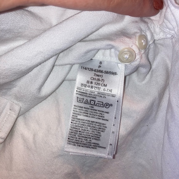 3 Gap Boys Long Sleeve White Uniform Button Down Shirts Sz. S - Picture 3 of 5